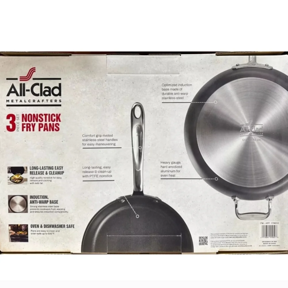 All-Clad Hard-Anodized Fry Pan 3-piece Set